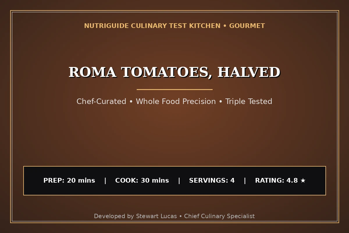 Roma Tomatoes, Halved