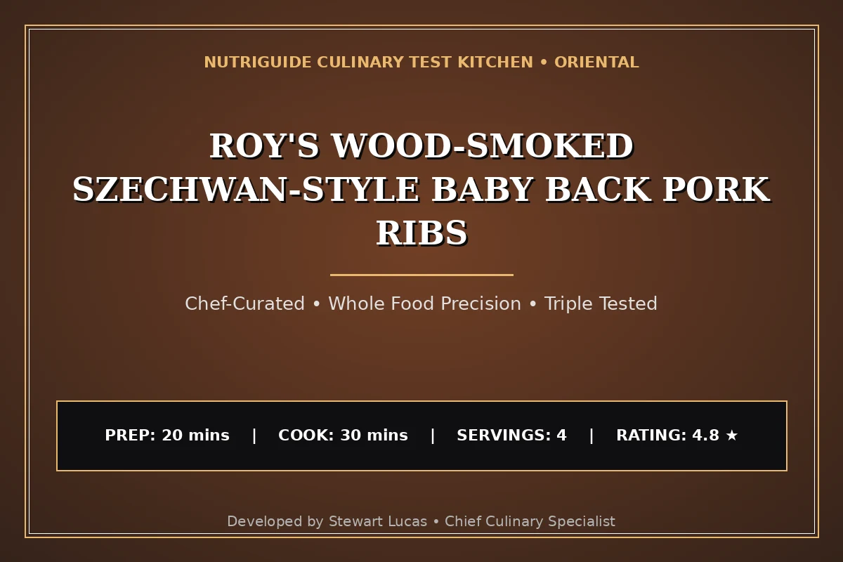Roy'S Wood-Smoked Szechwan-Style Baby Back Pork Ribs