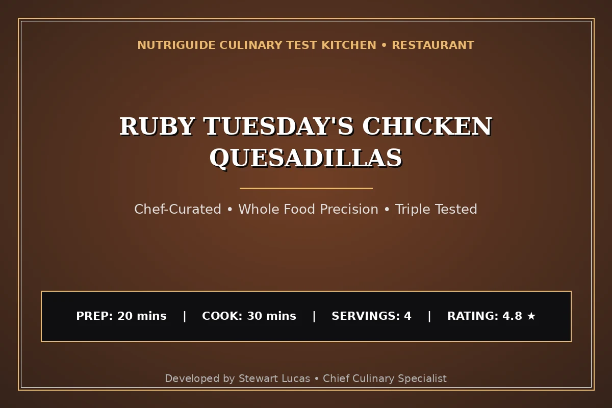 Ruby Tuesday'S Chicken Quesadillas