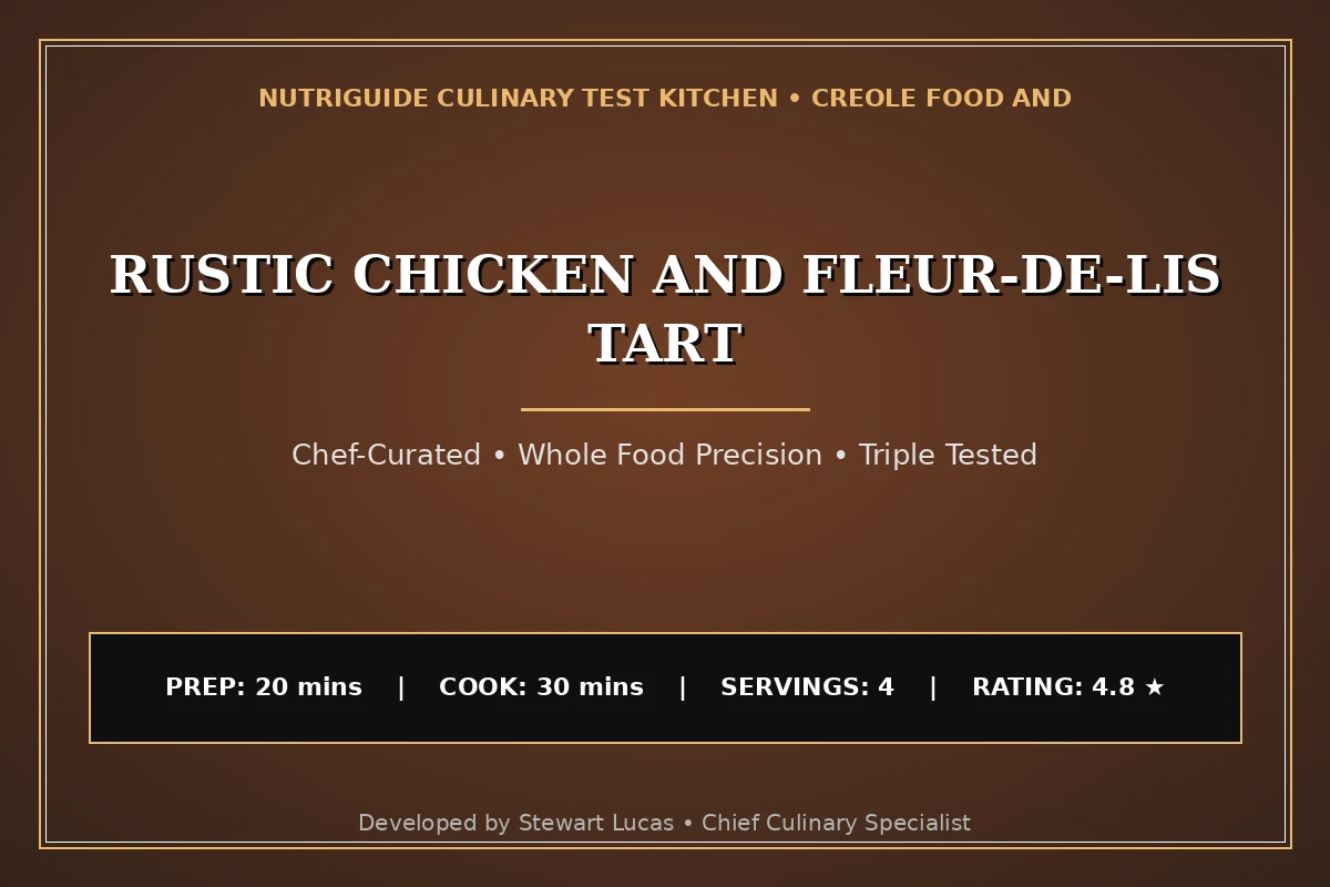 Rustic Chicken And Fleur-De-Lis Tart