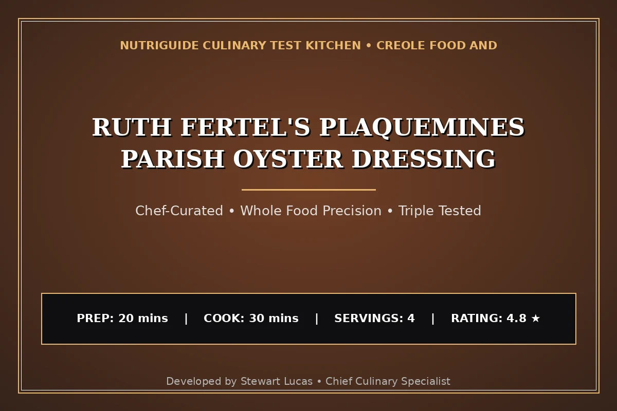 Ruth Fertel'S Plaquemines Parish Oyster Dressing