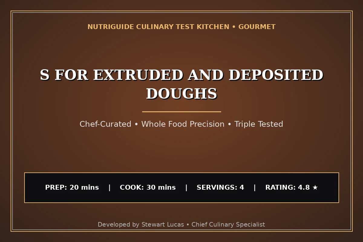S For Extruded And Deposited Doughs
