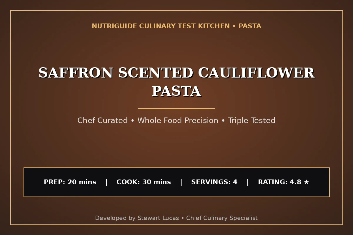 Saffron Scented Cauliflower Pasta