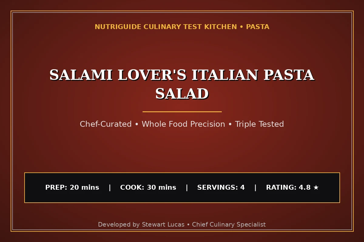 Salami Lover'S Italian Pasta Salad