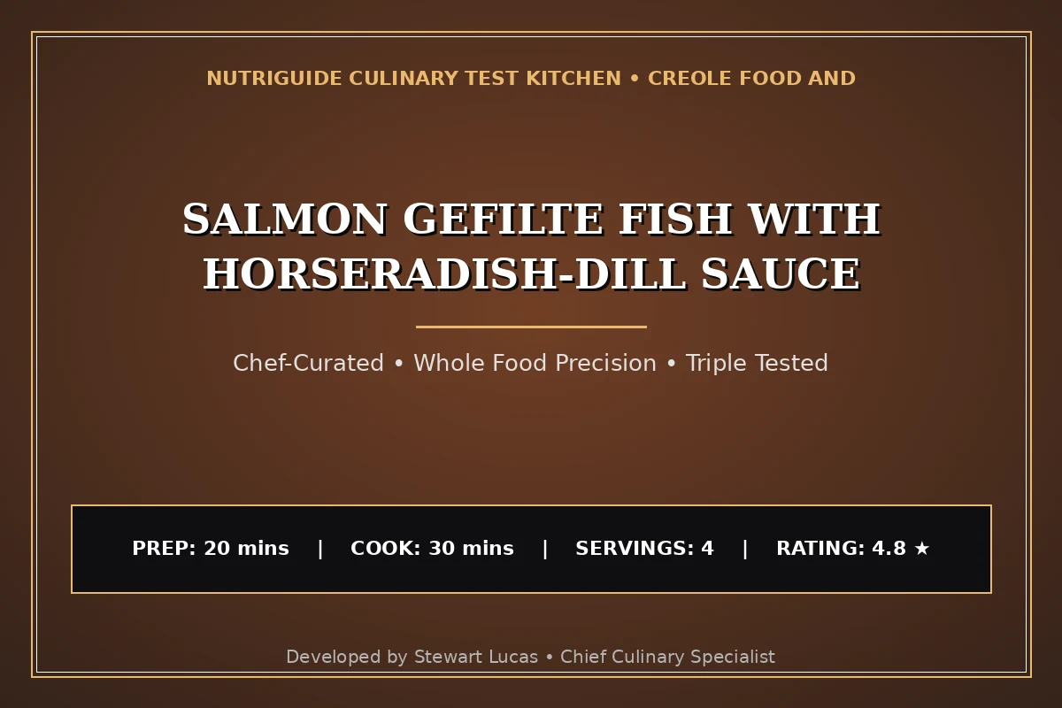 Salmon Gefilte Fish With Horseradish-Dill Sauce