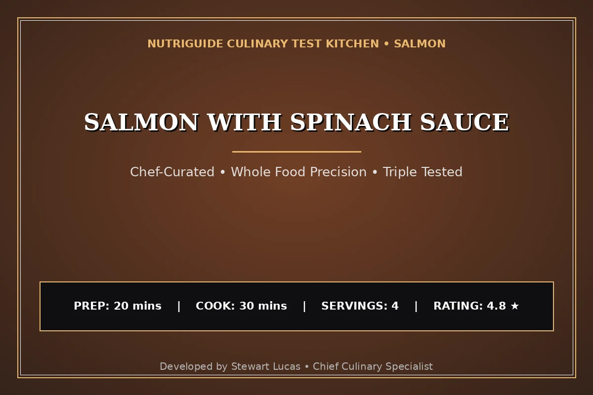 Salmon With Spinach Sauce