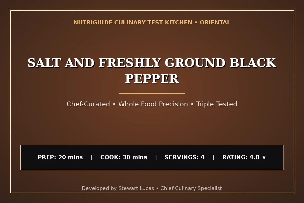 Salt And Freshly Ground Black Pepper