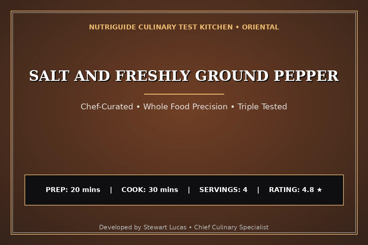 Salt And Freshly Ground Pepper