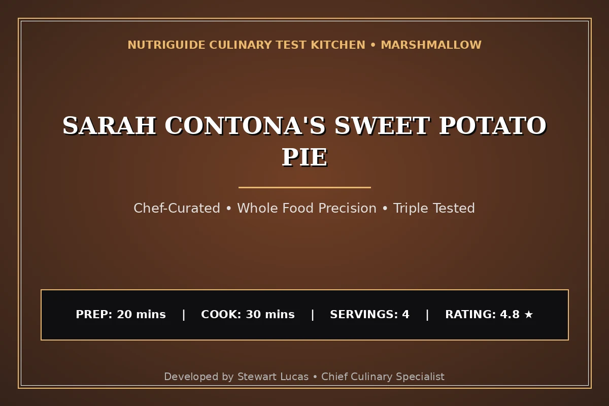 Sarah Contona'S Sweet Potato Pie