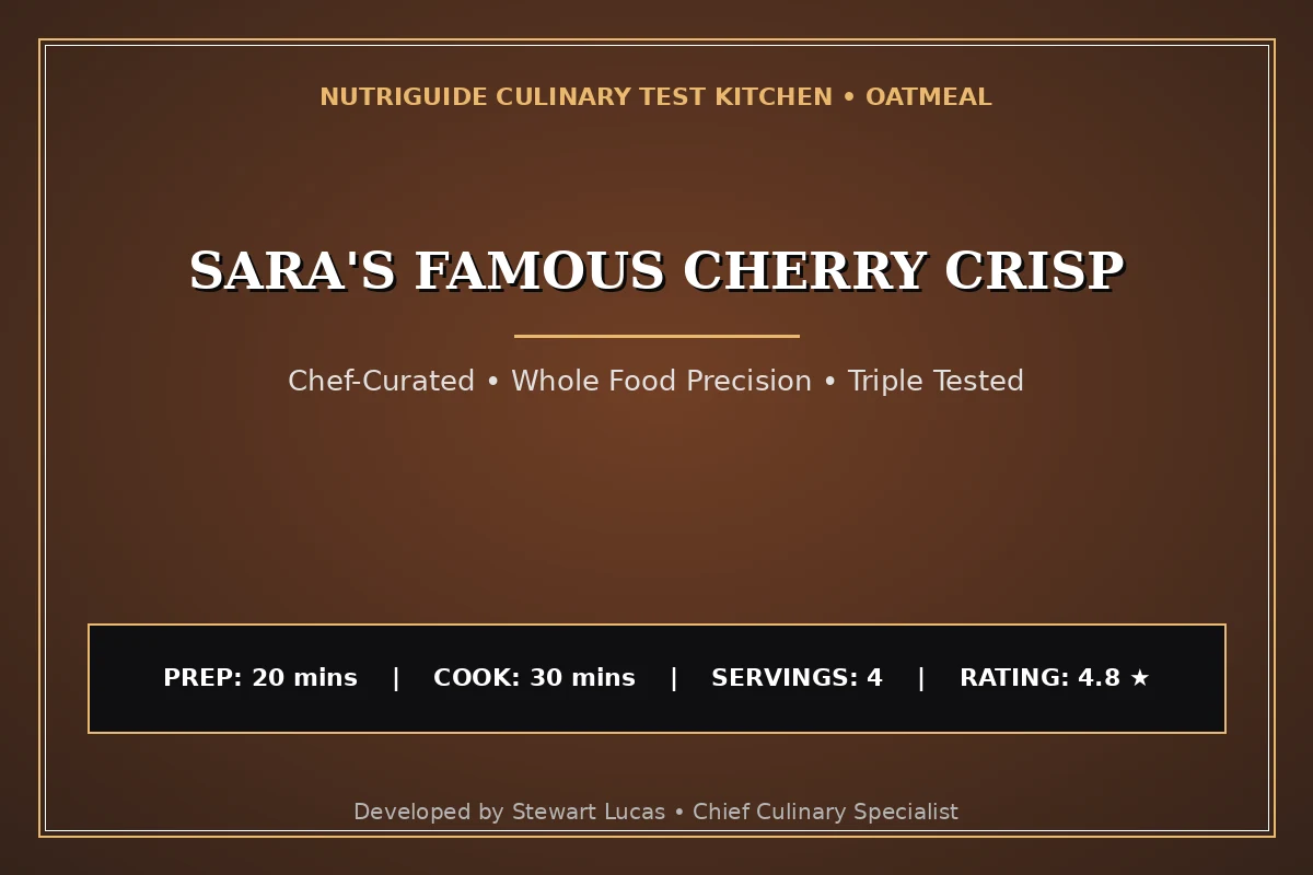 Sara'S Famous Cherry Crisp