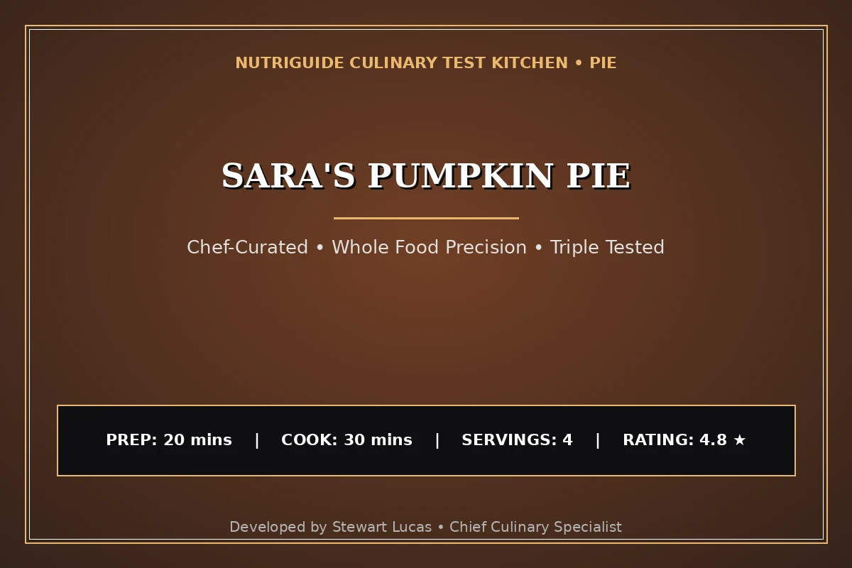 Sara'S Pumpkin Pie