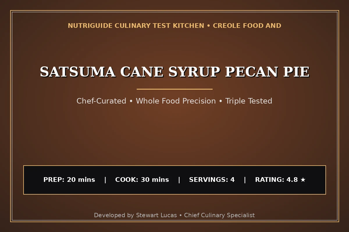 Satsuma Cane Syrup Pecan Pie