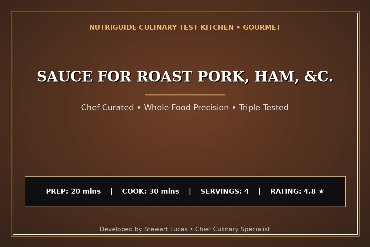 Sauce For Roast Pork, Ham, &C.
