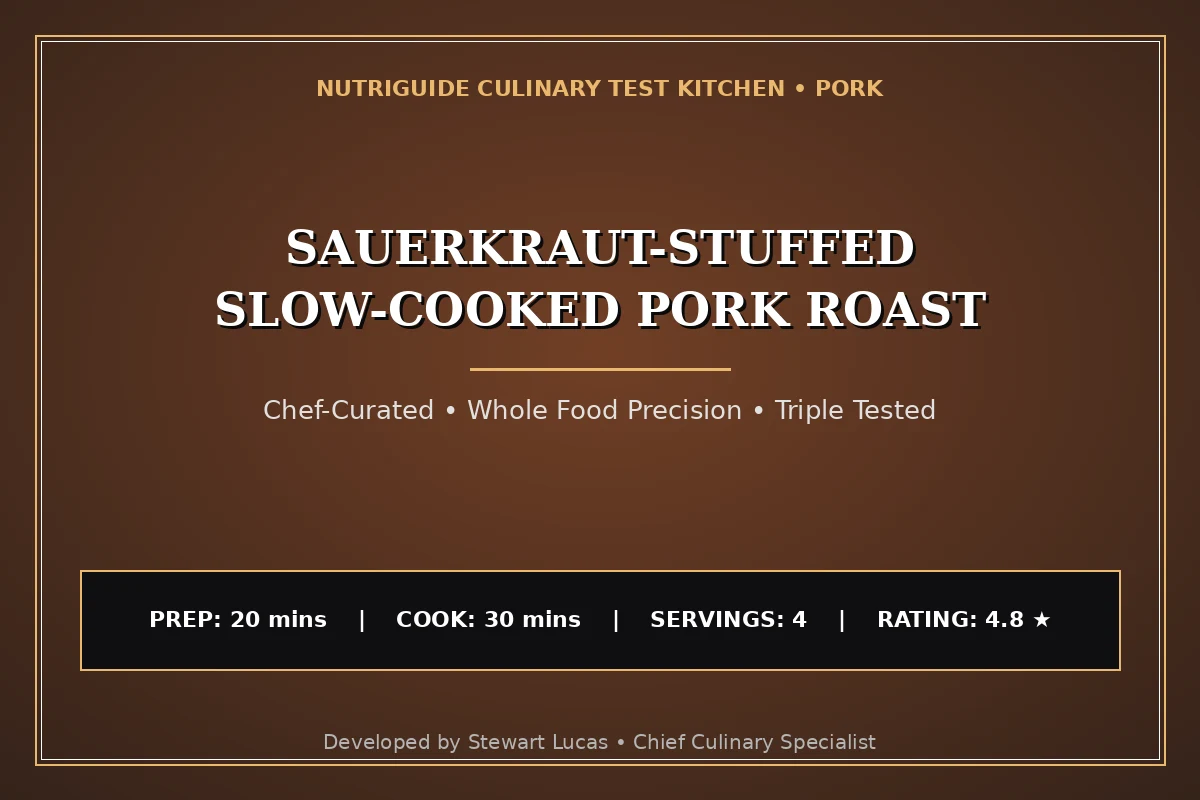 Sauerkraut-Stuffed Slow-Cooked Pork Roast