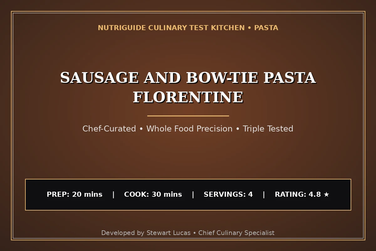 Sausage And Bow-Tie Pasta Florentine
