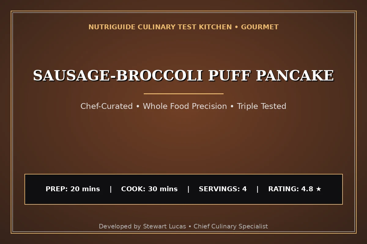 Sausage-Broccoli Puff Pancake