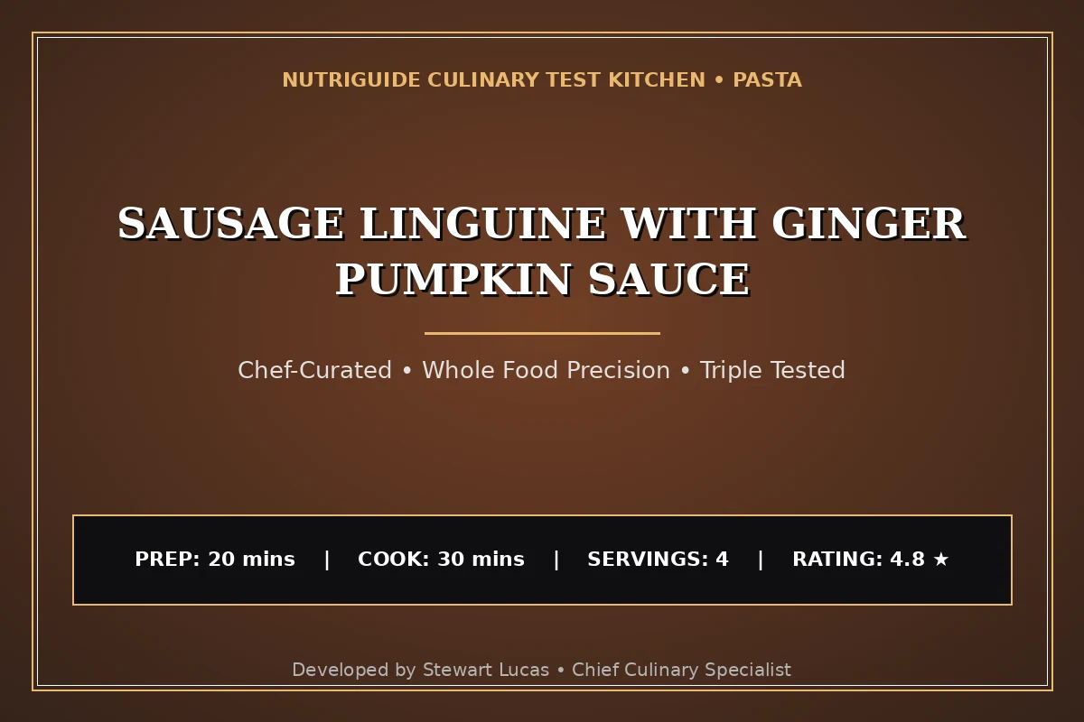 Sausage Linguine With Ginger Pumpkin Sauce