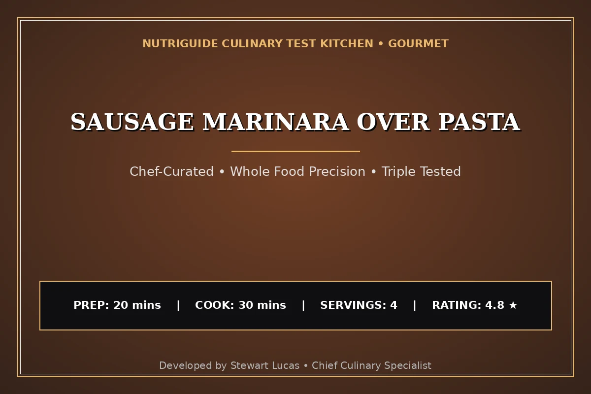 Sausage Marinara Over Pasta