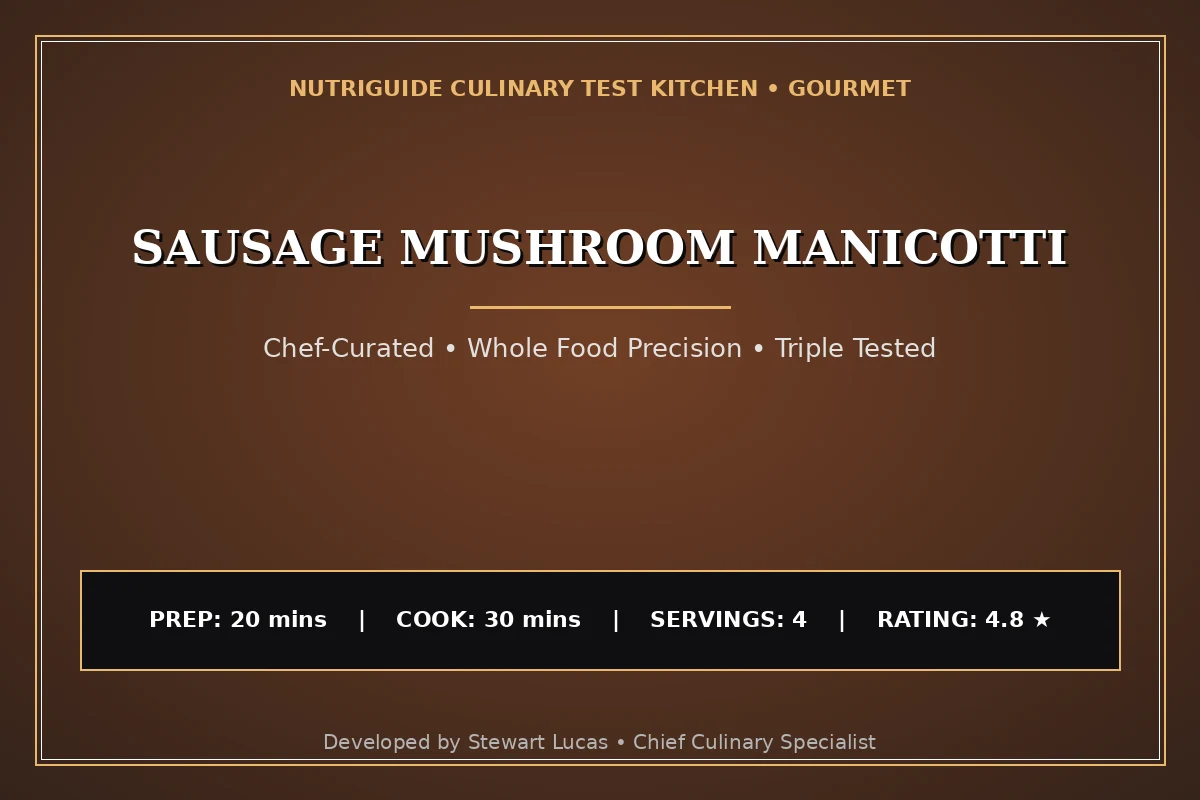 Sausage Mushroom Manicotti