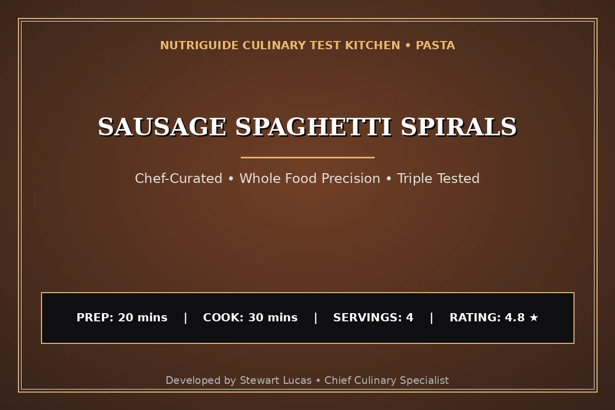 Sausage Spaghetti Spirals