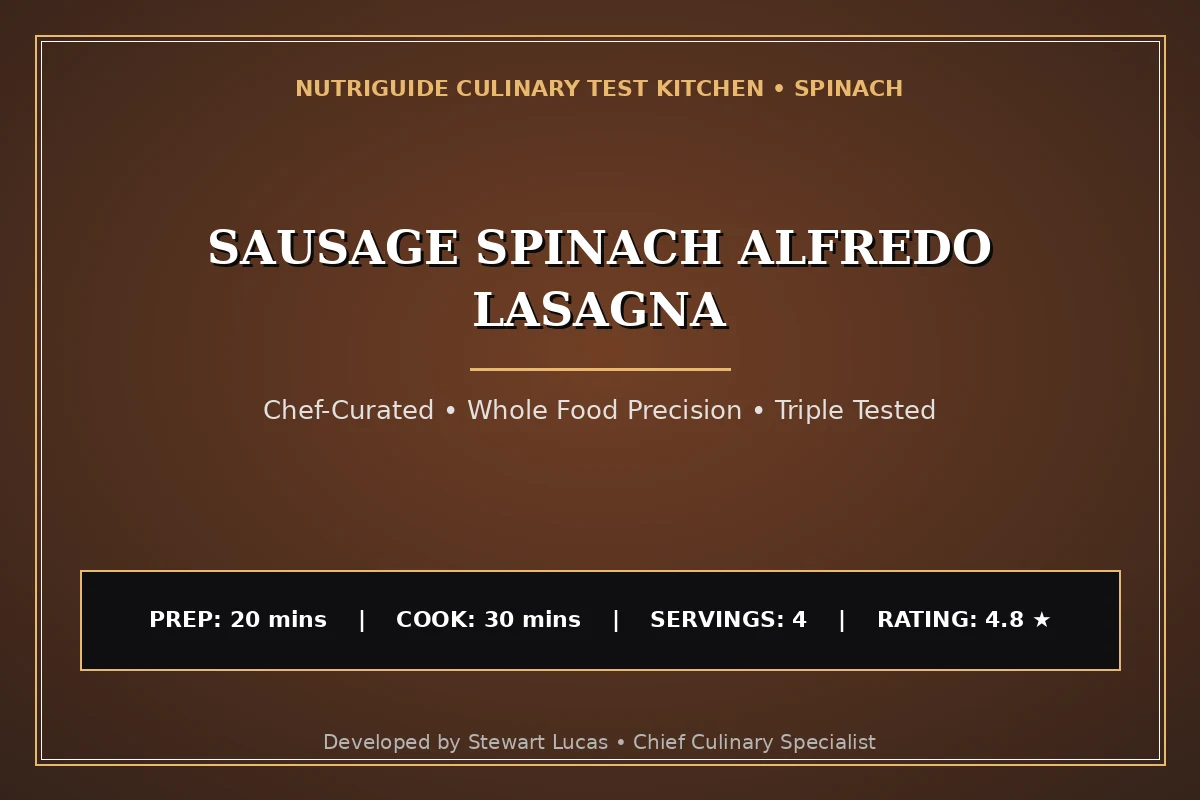 Sausage Spinach Alfredo Lasagna