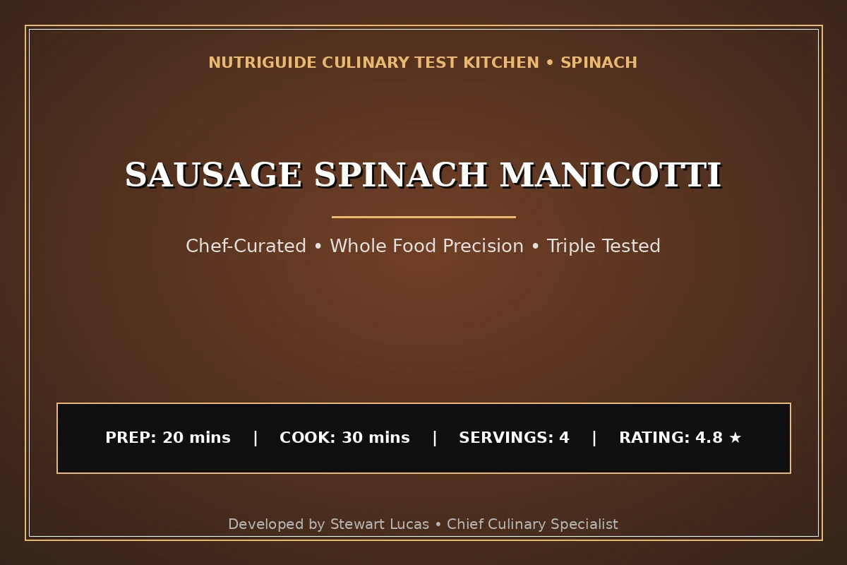 Sausage Spinach Manicotti