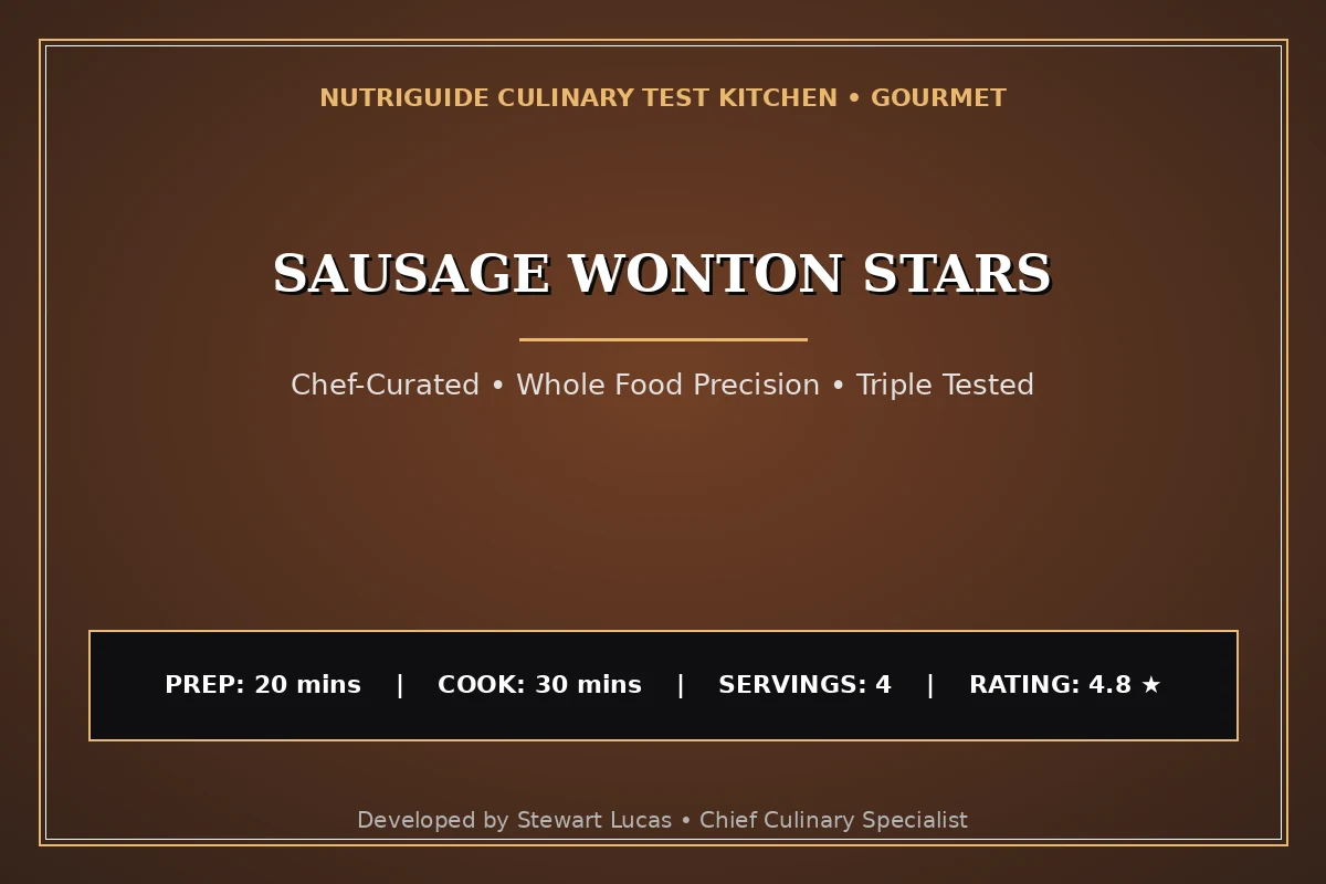 Sausage Wonton Stars