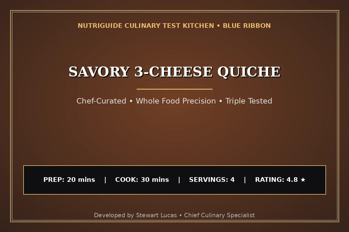 Savory 3-Cheese Quiche