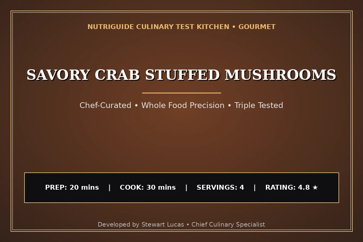 Savory Crab Stuffed Mushrooms