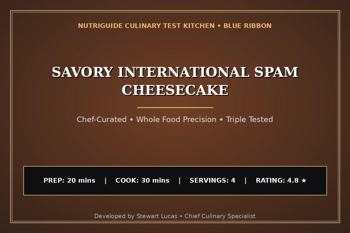 Savory International Spam Cheesecake