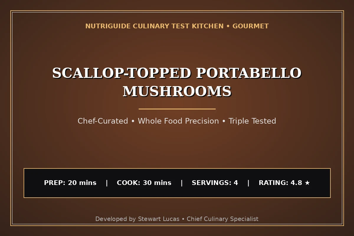 Scallop-Topped Portabello Mushrooms