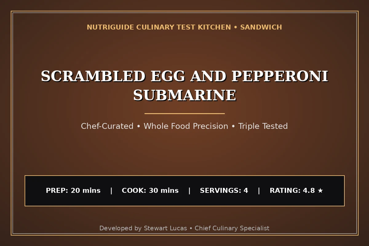 Scrambled Egg And Pepperoni Submarine