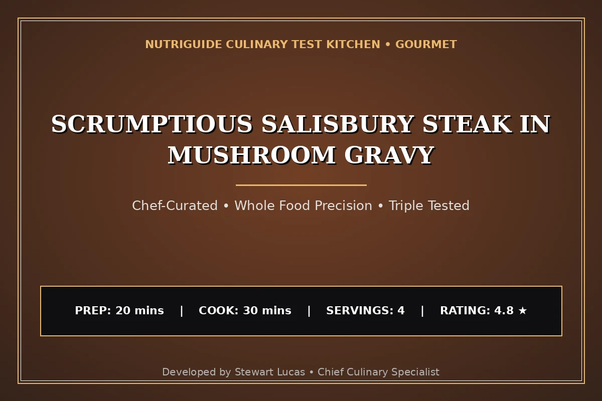 Scrumptious Salisbury Steak In Mushroom Gravy