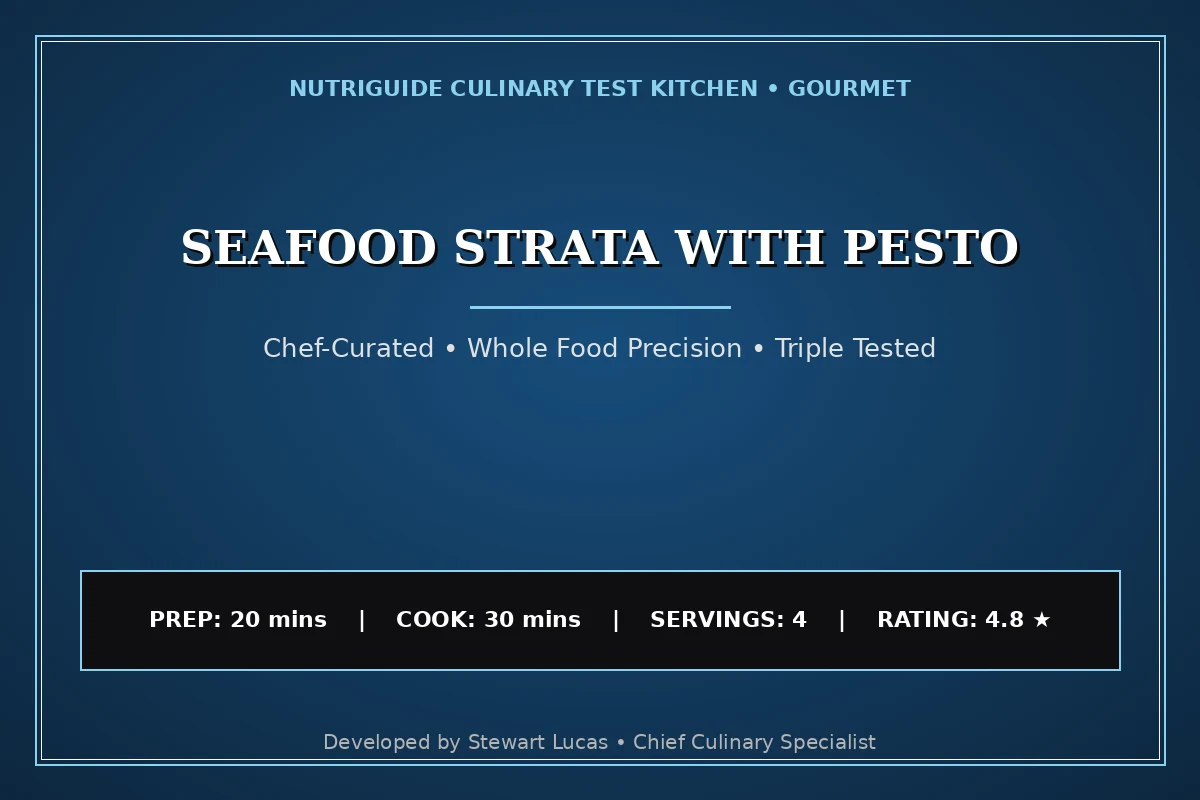 Seafood Strata With Pesto