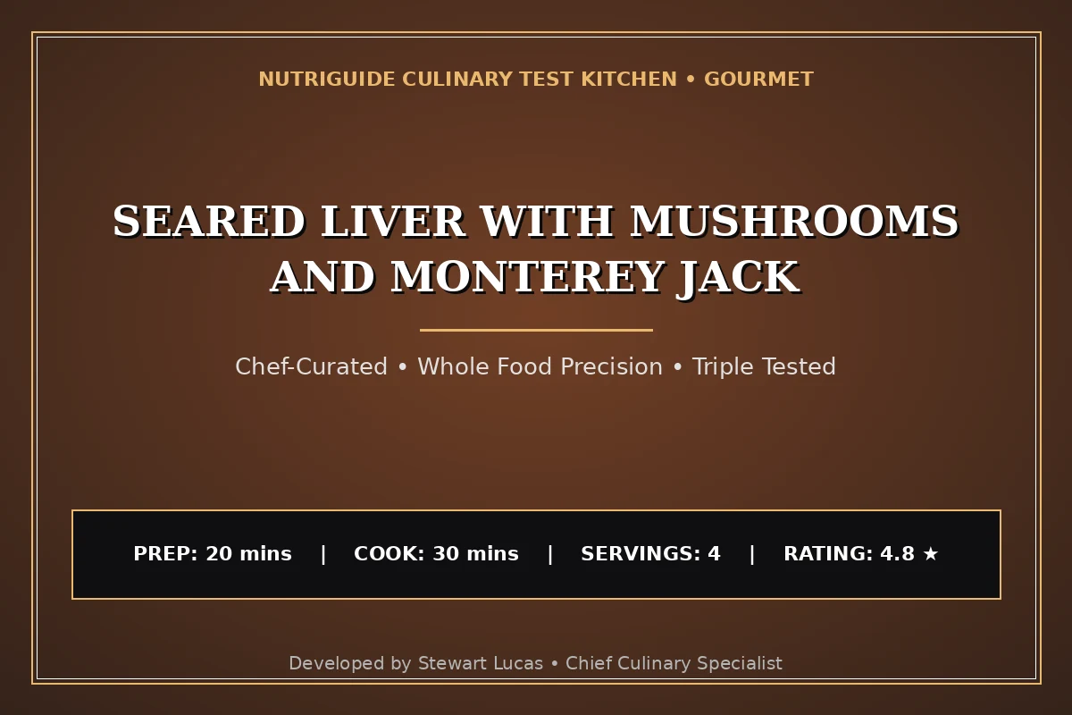 Seared Liver With Mushrooms And Monterey Jack