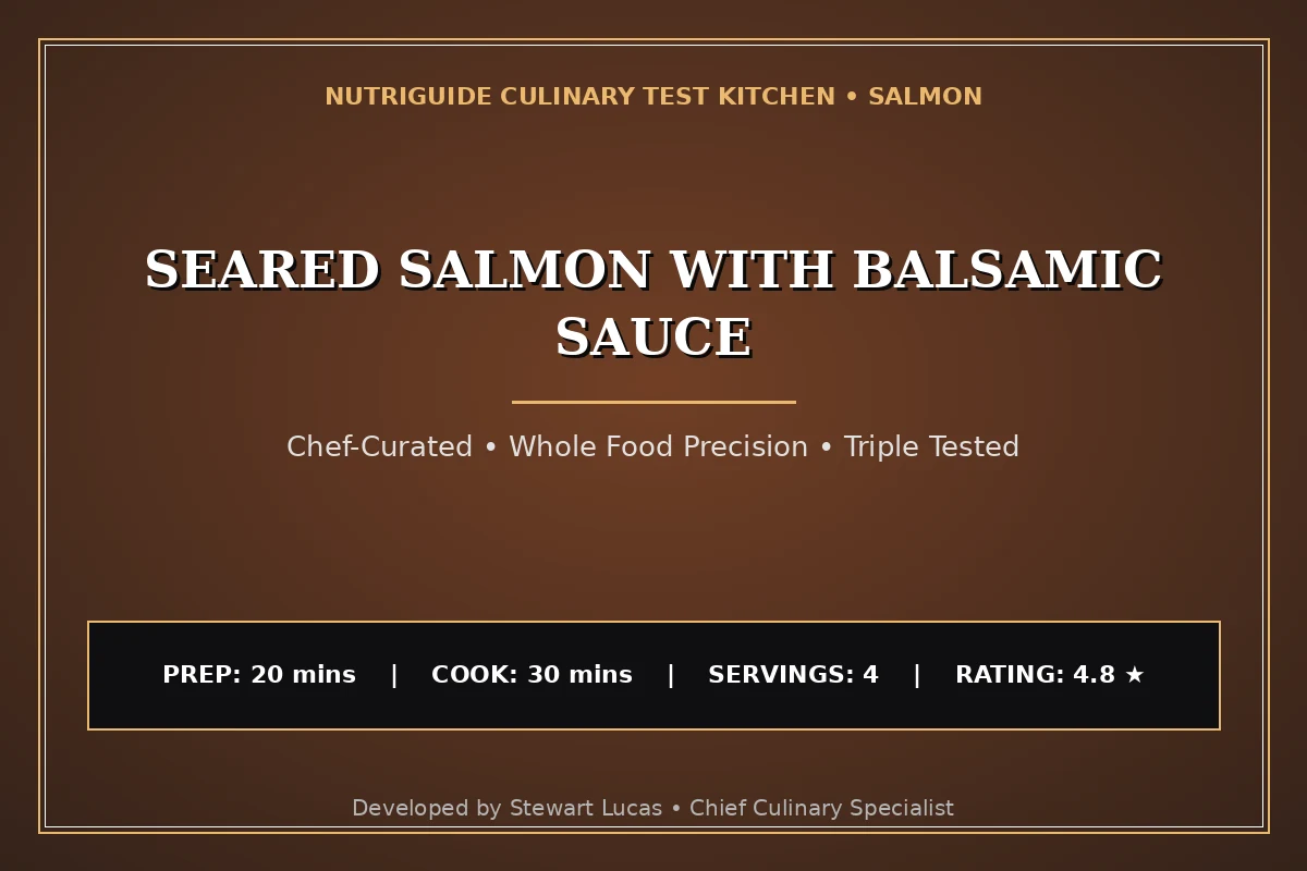 Seared Salmon With Balsamic Sauce
