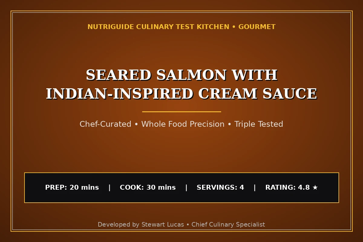 Seared Salmon With Indian-Inspired Cream Sauce