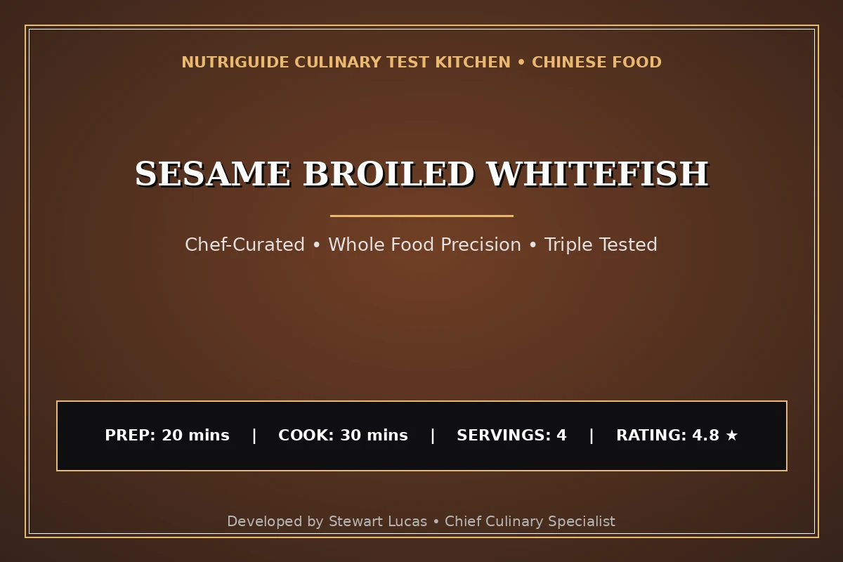 Sesame Broiled Whitefish