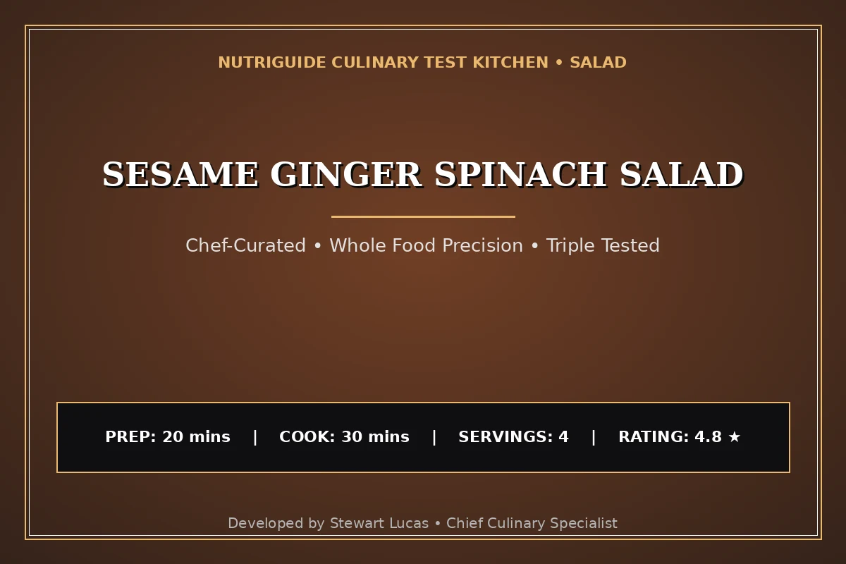 Sesame Ginger Spinach Salad