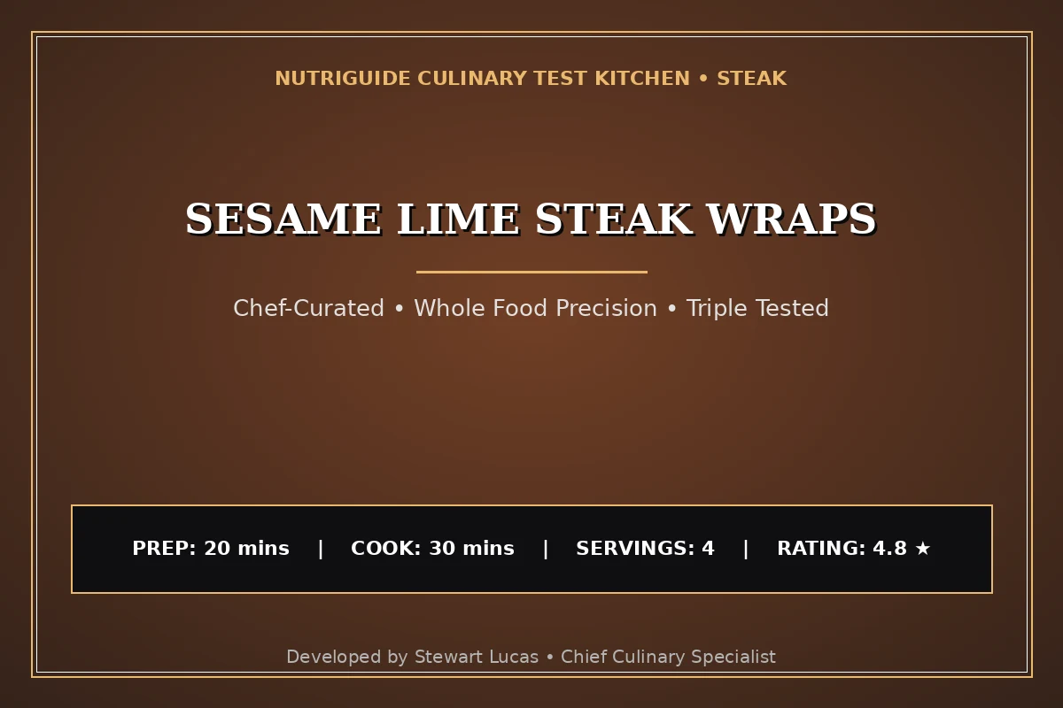 Sesame Lime Steak Wraps