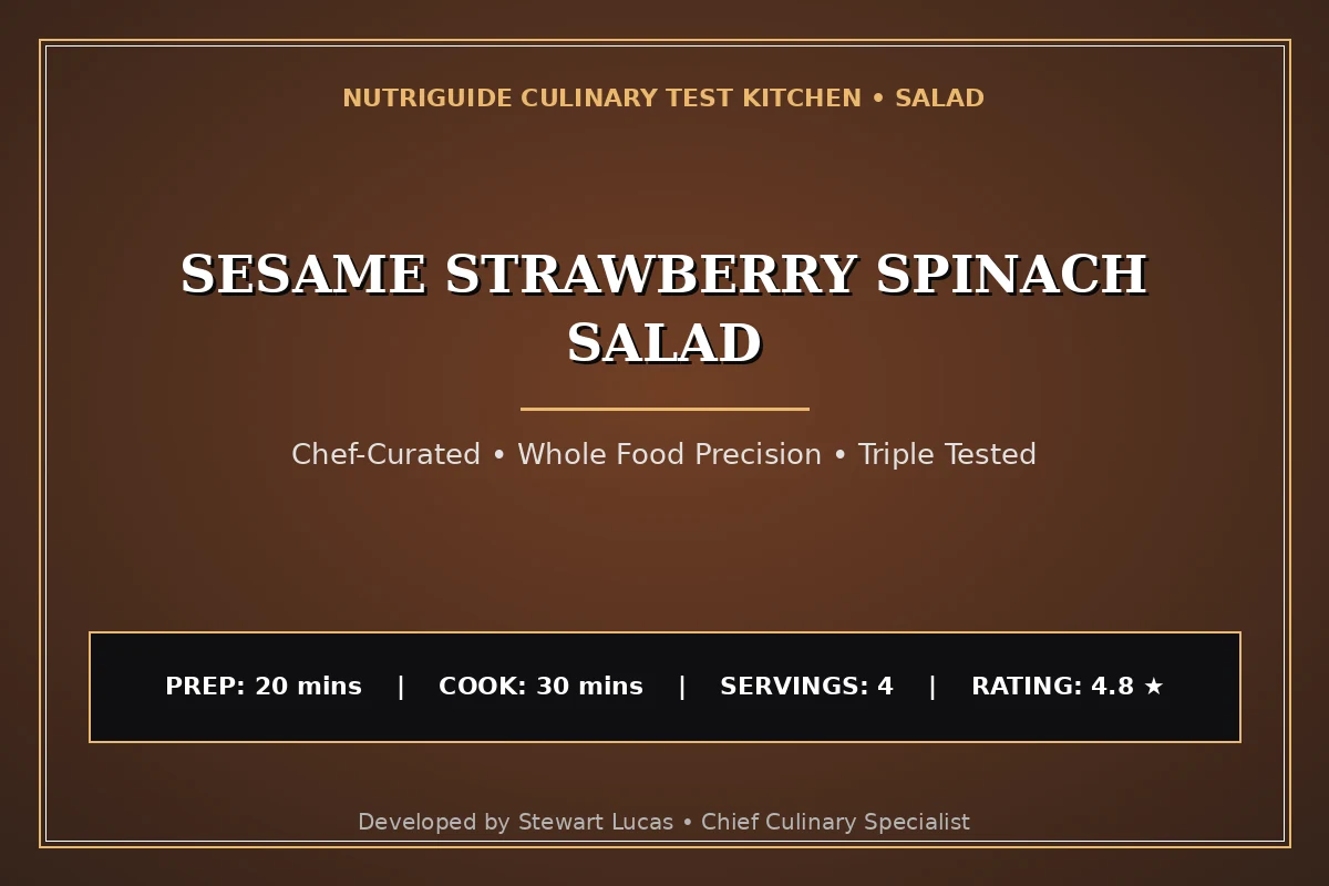 Sesame Strawberry Spinach Salad