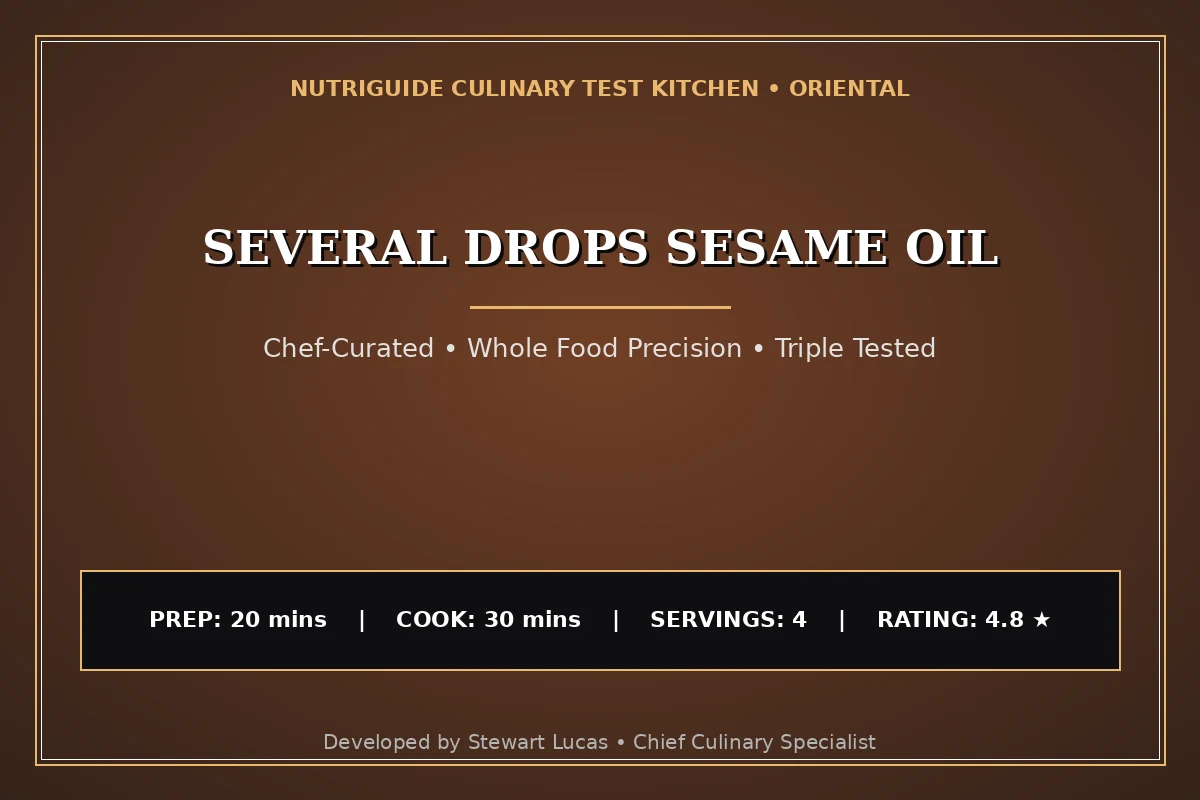 Several Drops Sesame Oil