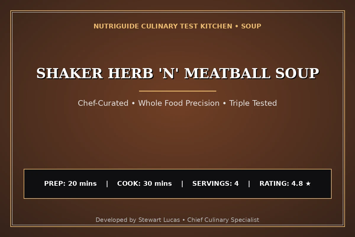 Shaker Herb 'N' Meatball Soup