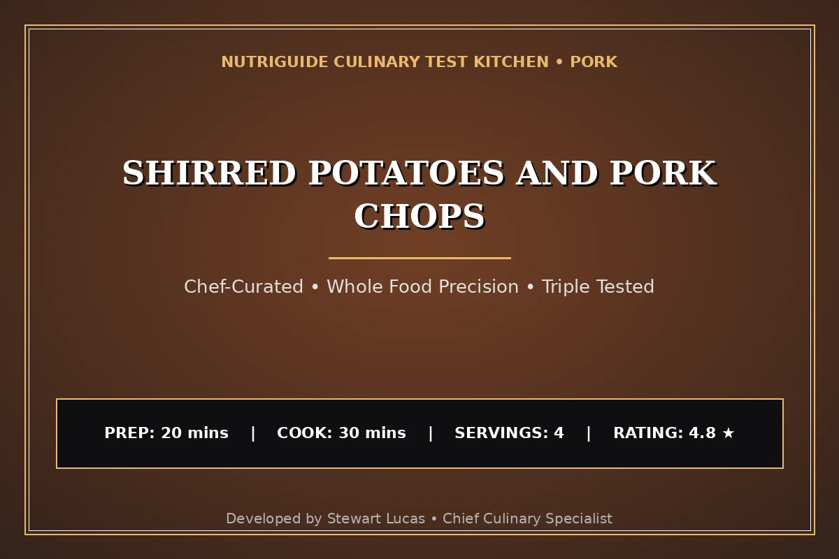 Shirred Potatoes And Pork Chops