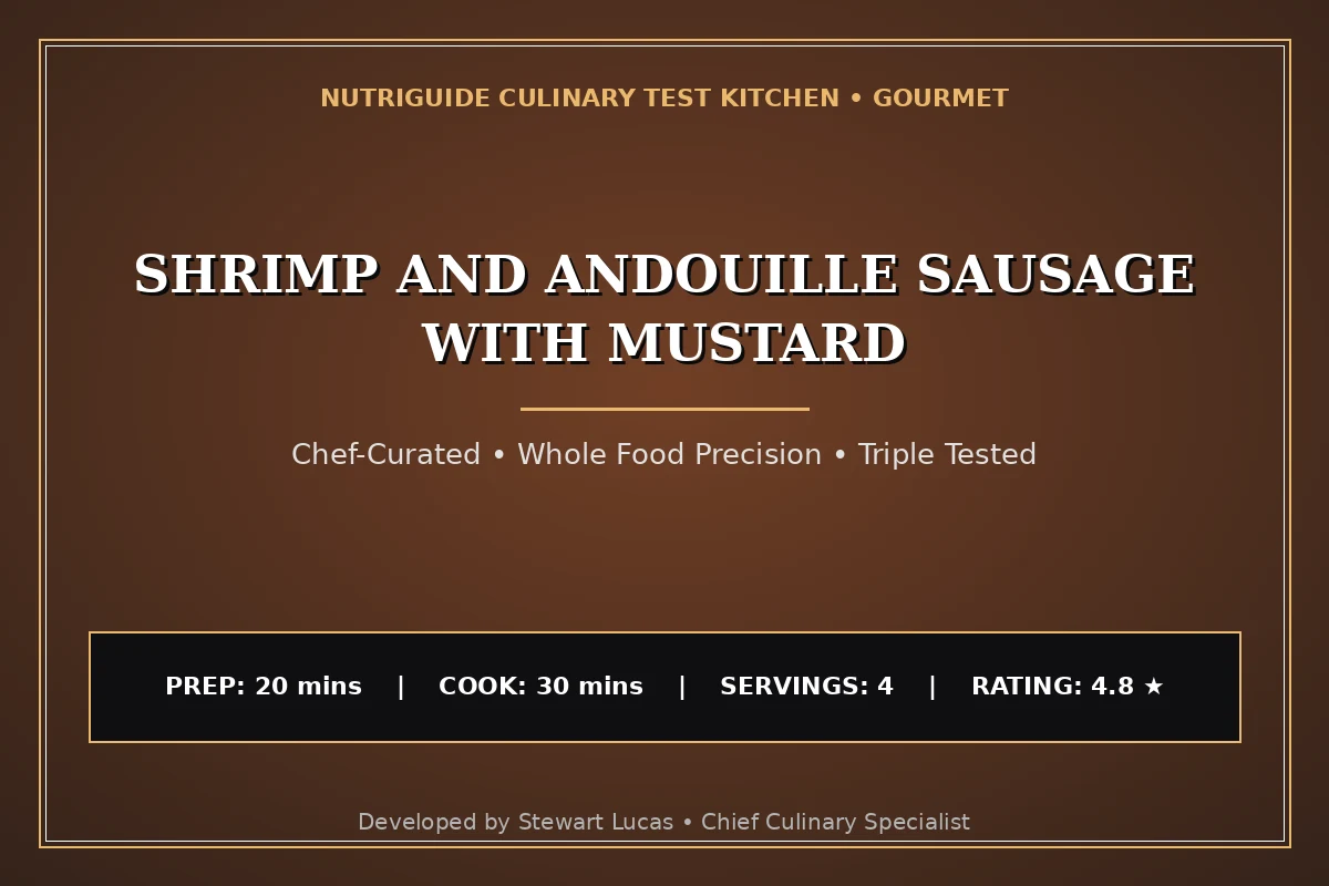 Shrimp And Andouille Sausage With Mustard