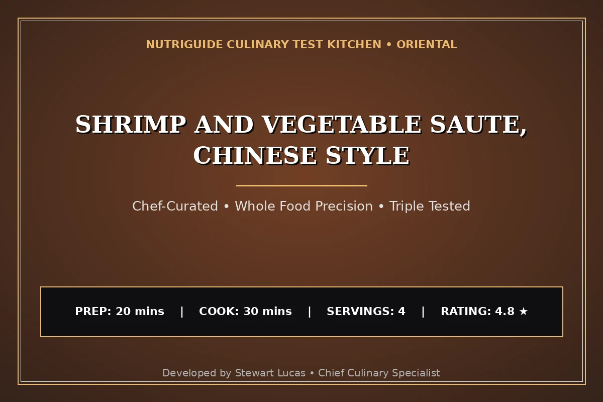 Shrimp And Vegetable Saute, Chinese Style