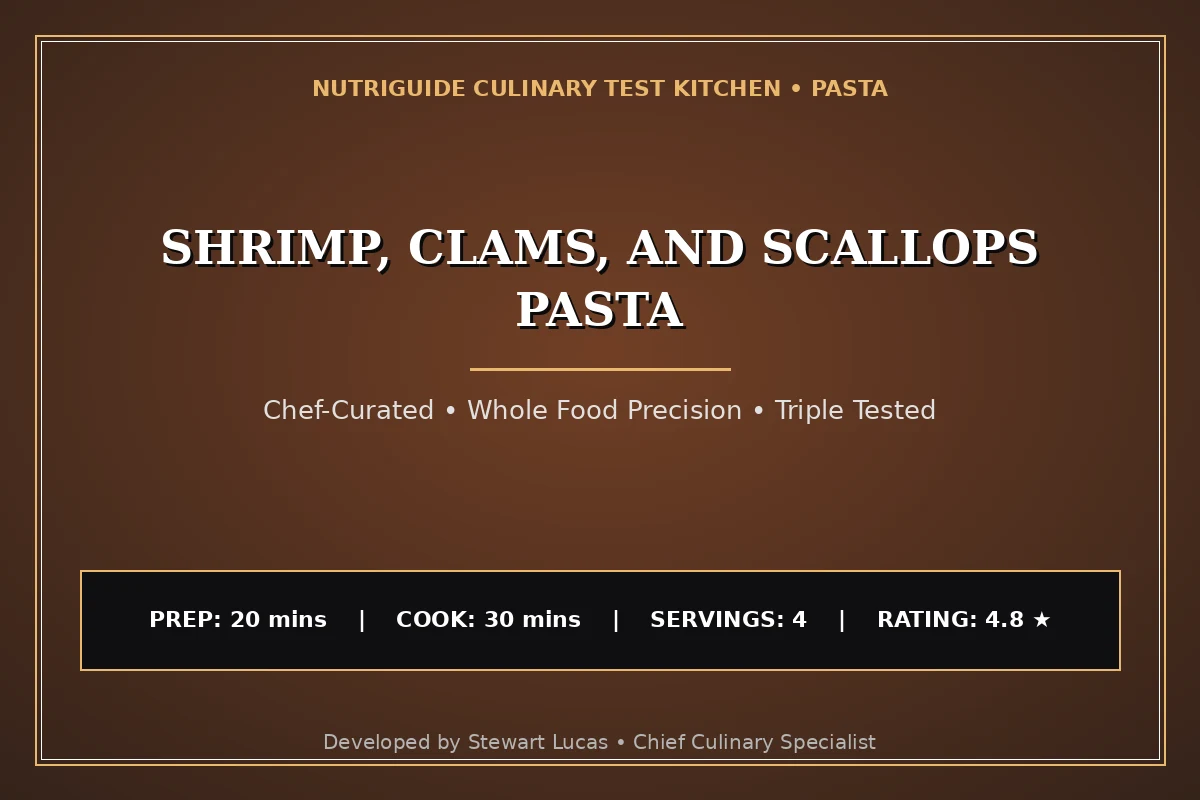 Shrimp, Clams, And Scallops Pasta
