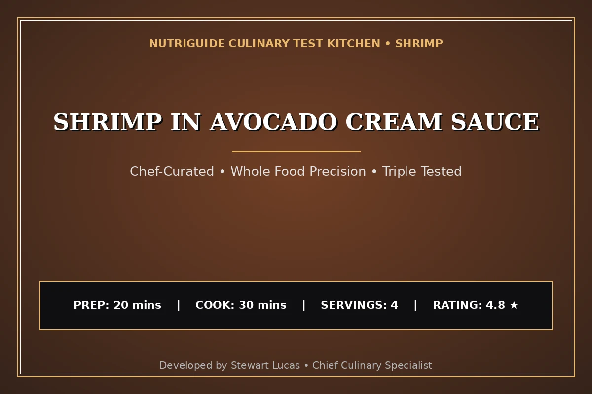 Shrimp In Avocado Cream Sauce