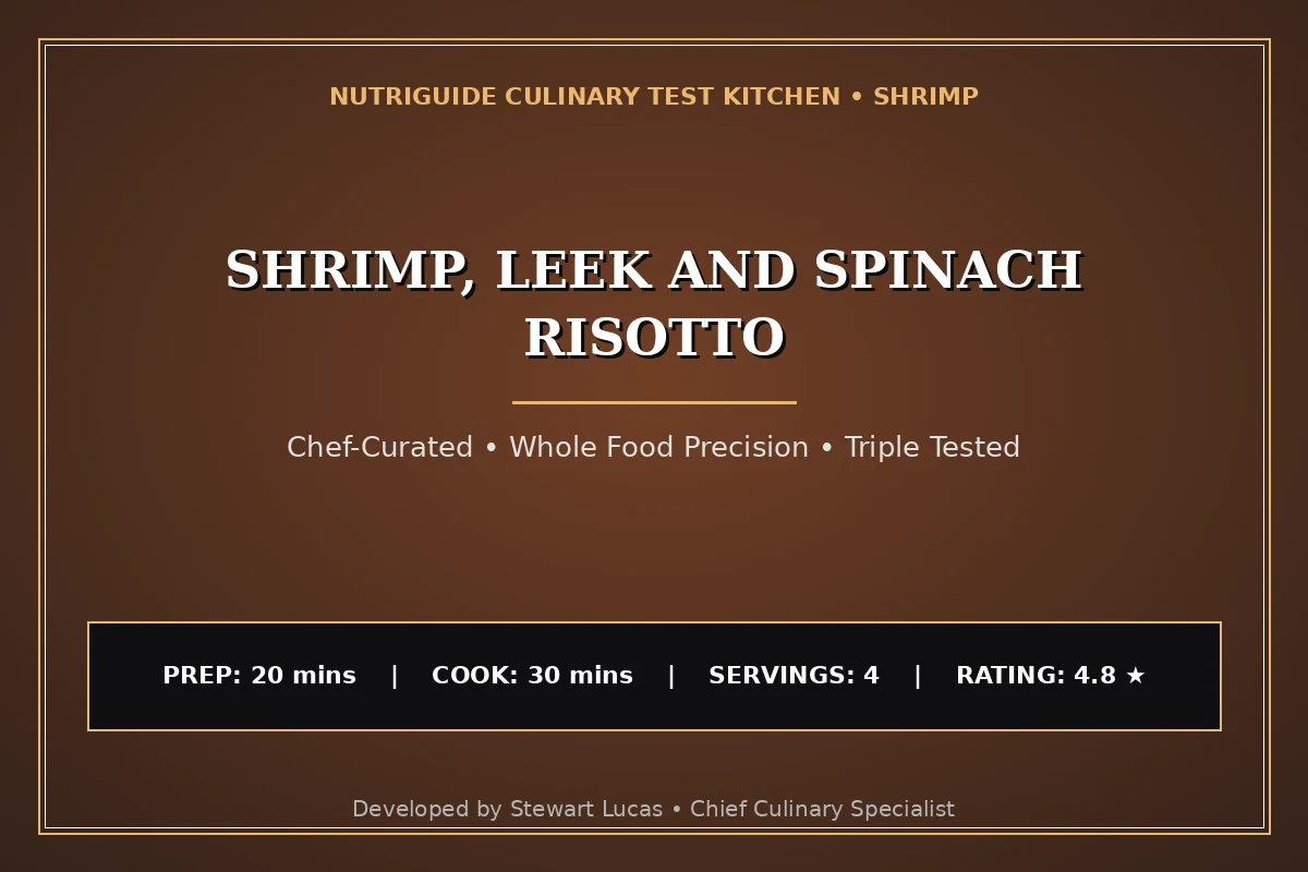 Shrimp, Leek And Spinach Risotto