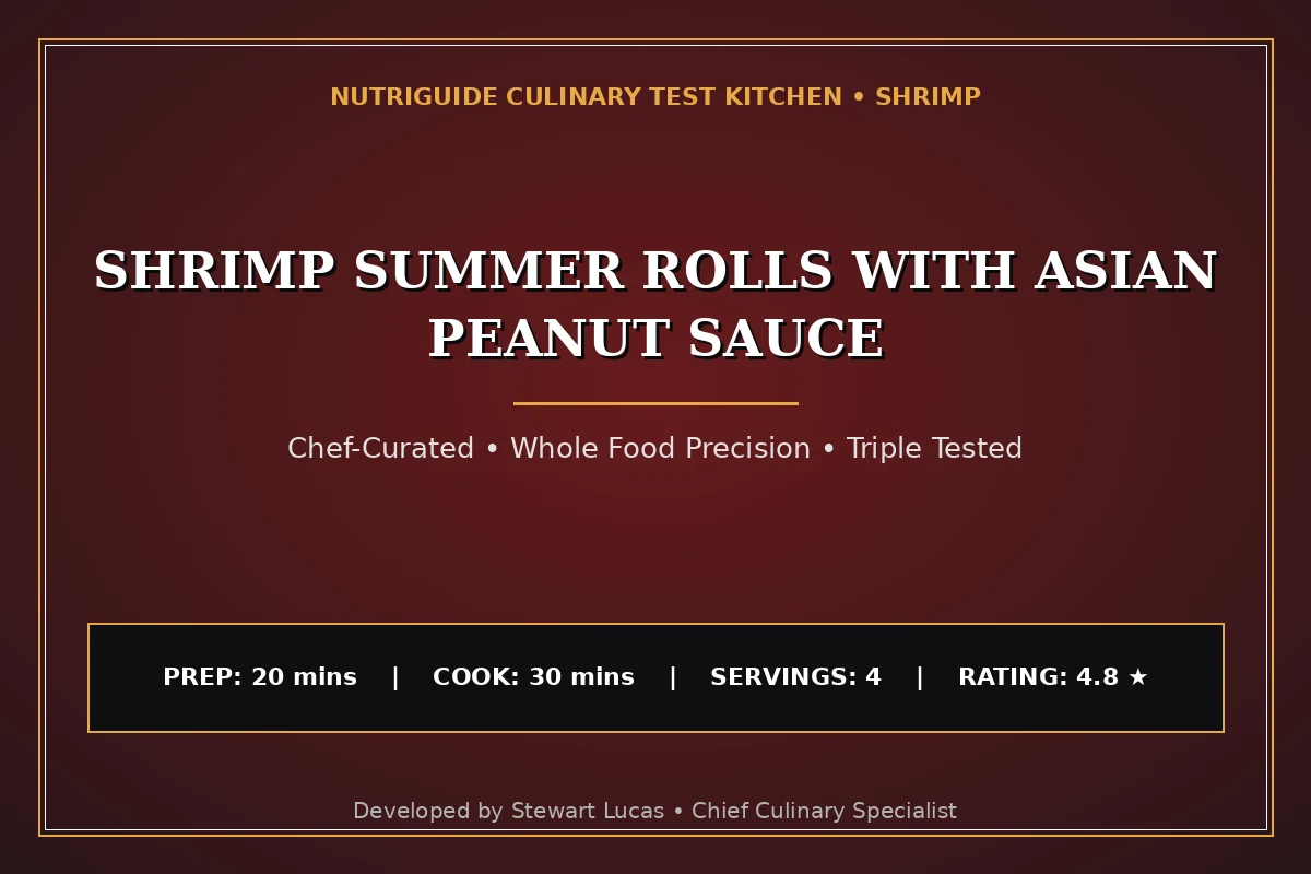 Shrimp Summer Rolls With Asian Peanut Sauce
